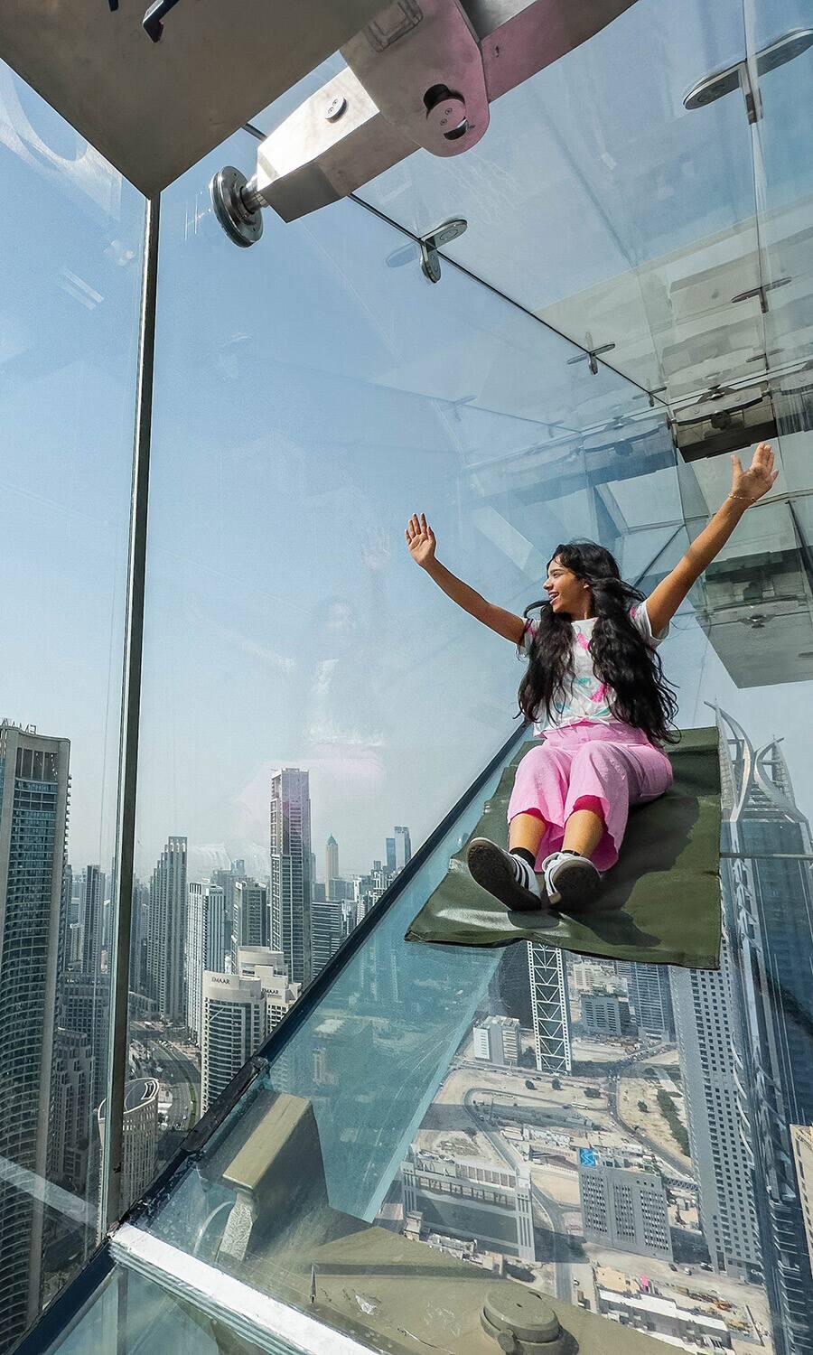 Glass Walk at Sky Views Observatory Dubai Glass Walk at Sky Views Observatory Dubai