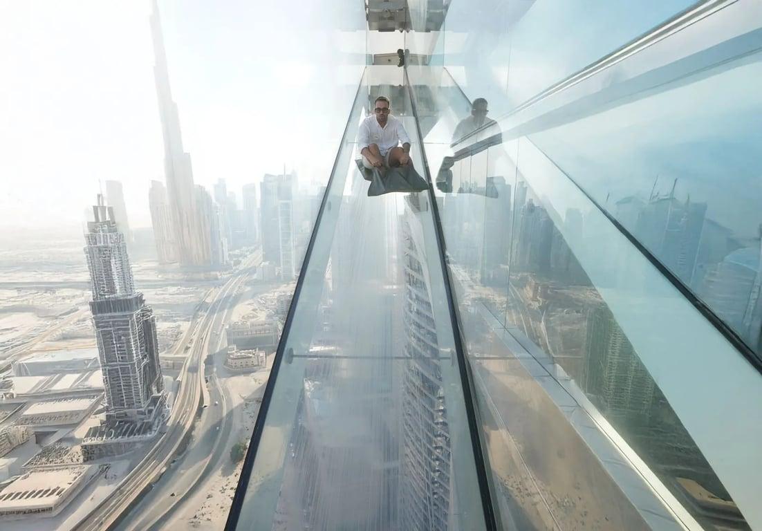 Sky Views Observatory Dubai Glass Slide Sky Views Observatory Dubai Glass Slide
