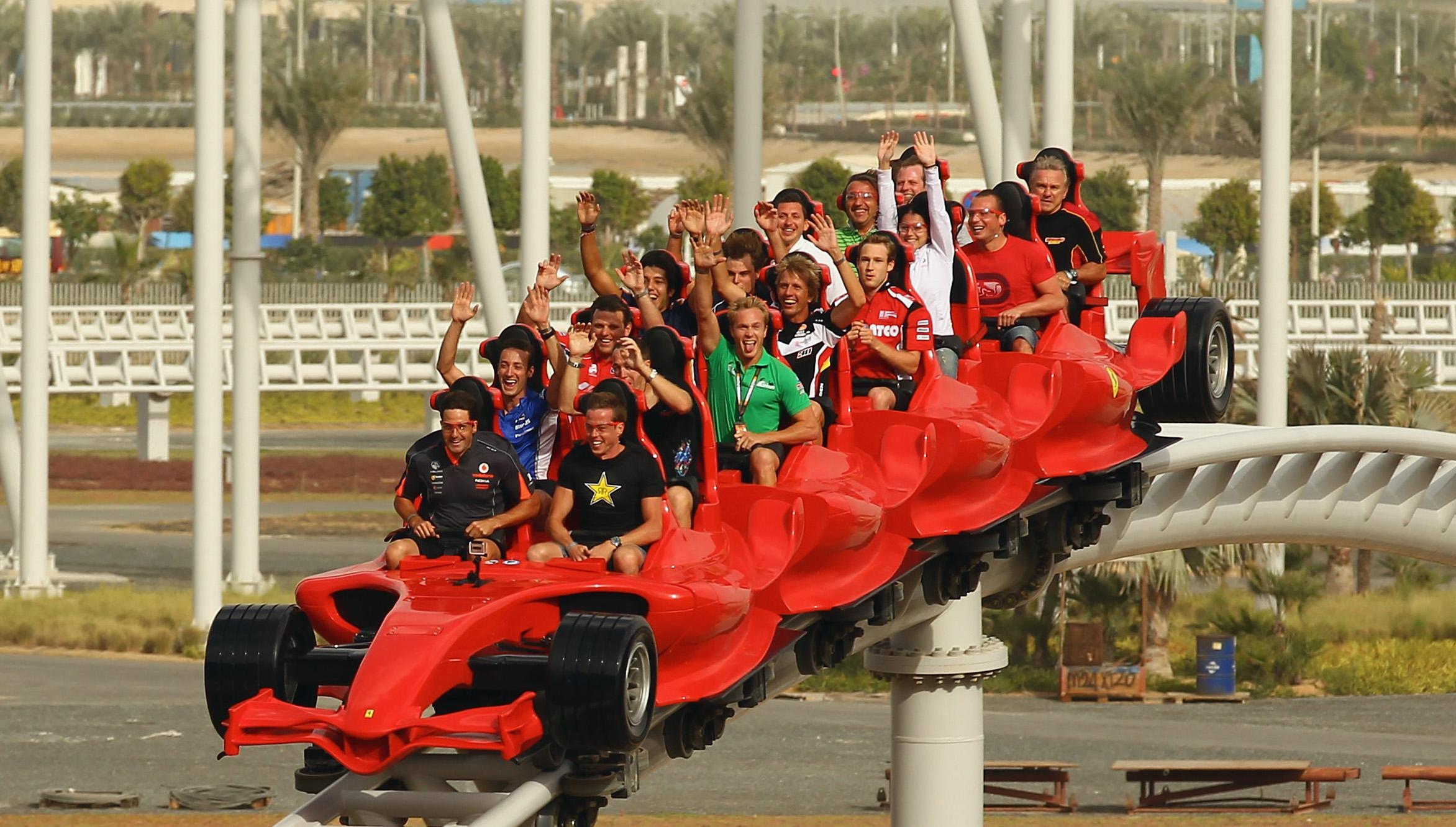 Flying Aces roller coaster at Ferrari World Abu Dhabi Flying Aces roller coaster at Ferrari World Abu Dhabi