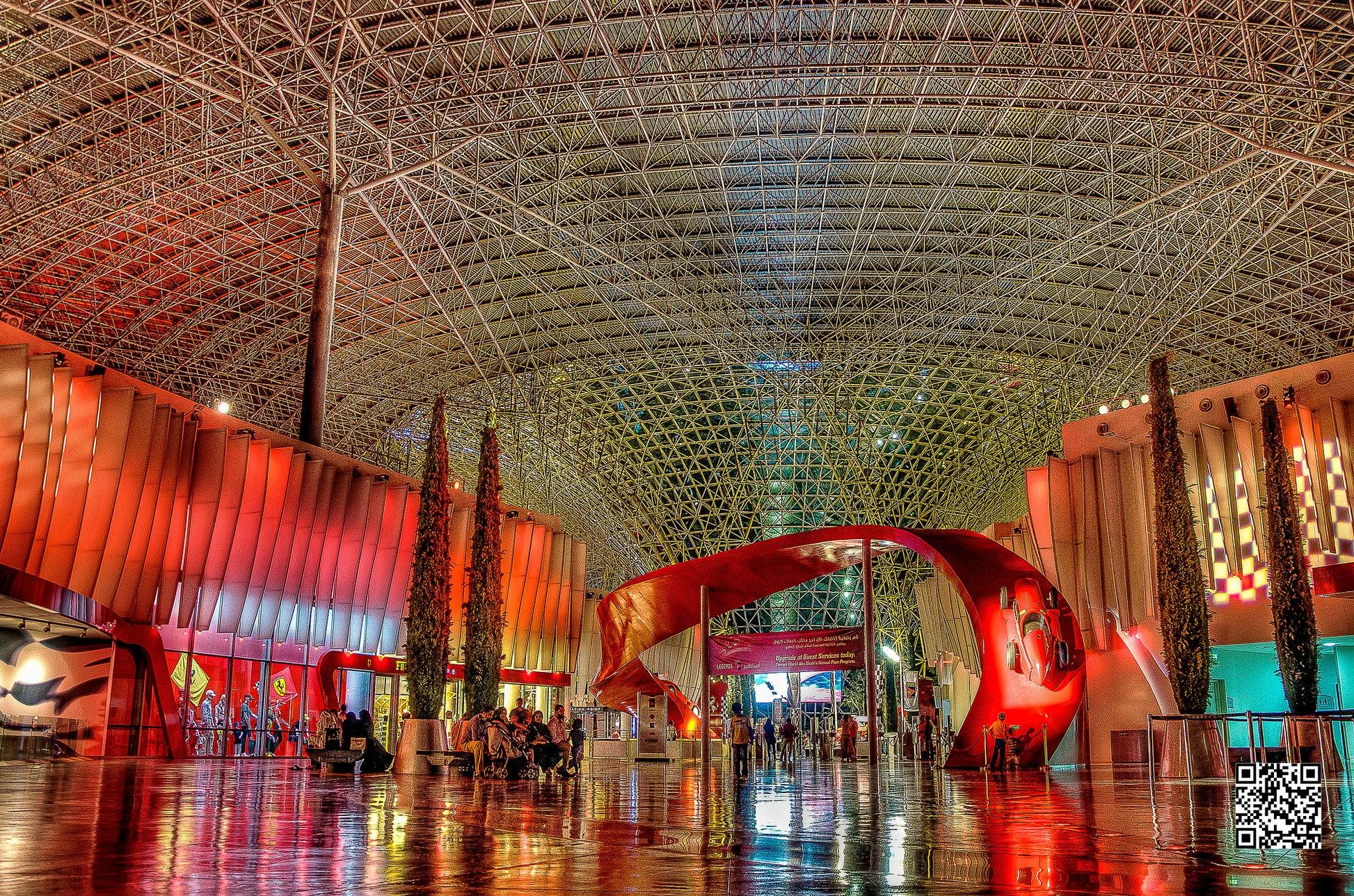 Interior of Ferrari World Abu Dhabi theme park Interior of Ferrari World Abu Dhabi theme park