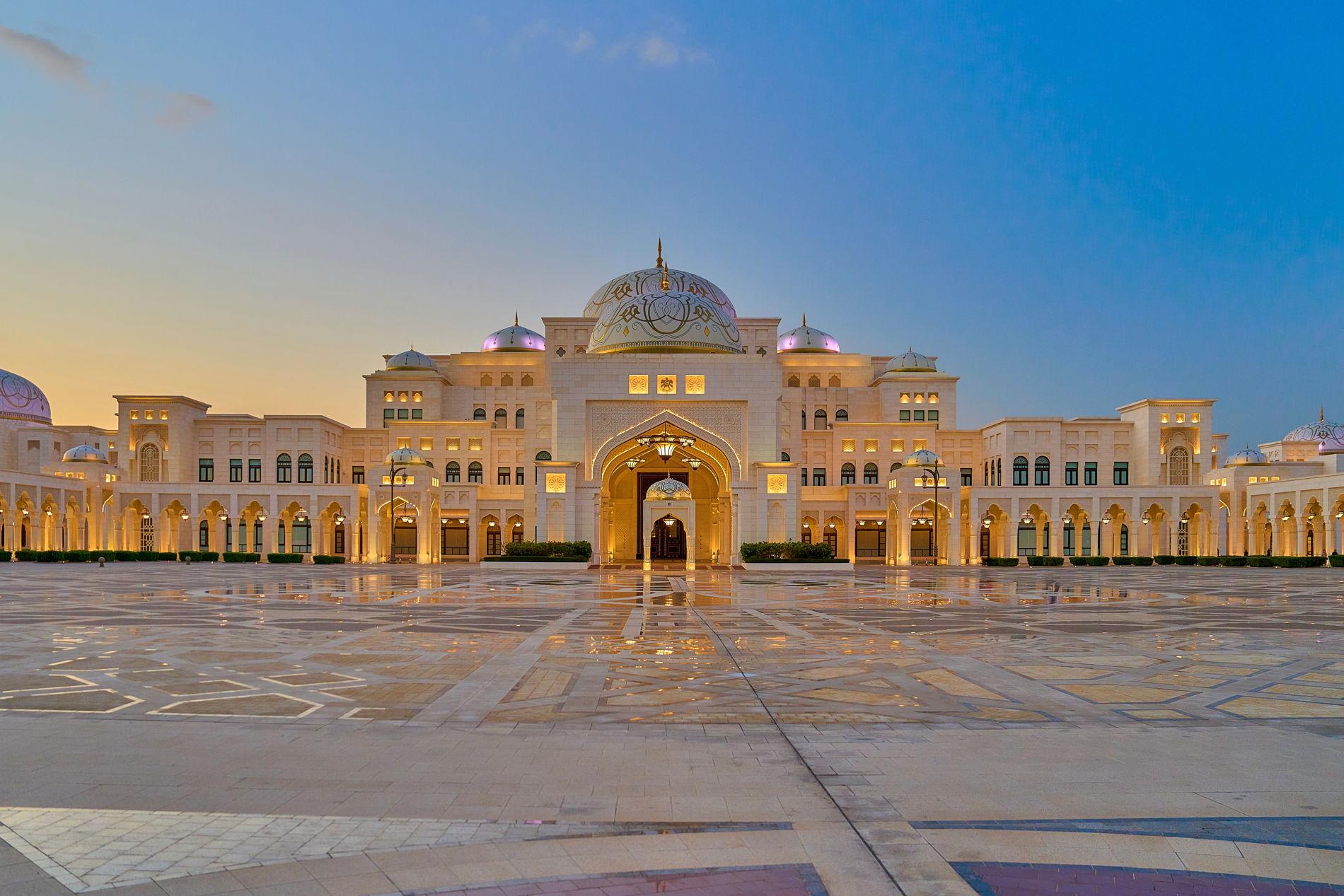 evening view of Qasr Al Watan Abu Dhabi evening view of Qasr Al Watan Abu Dhabi