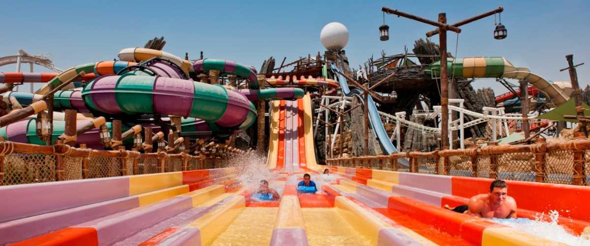Water slides at Yas Waterworld Abu Dhabi Water slides at Yas Waterworld Abu Dhabi