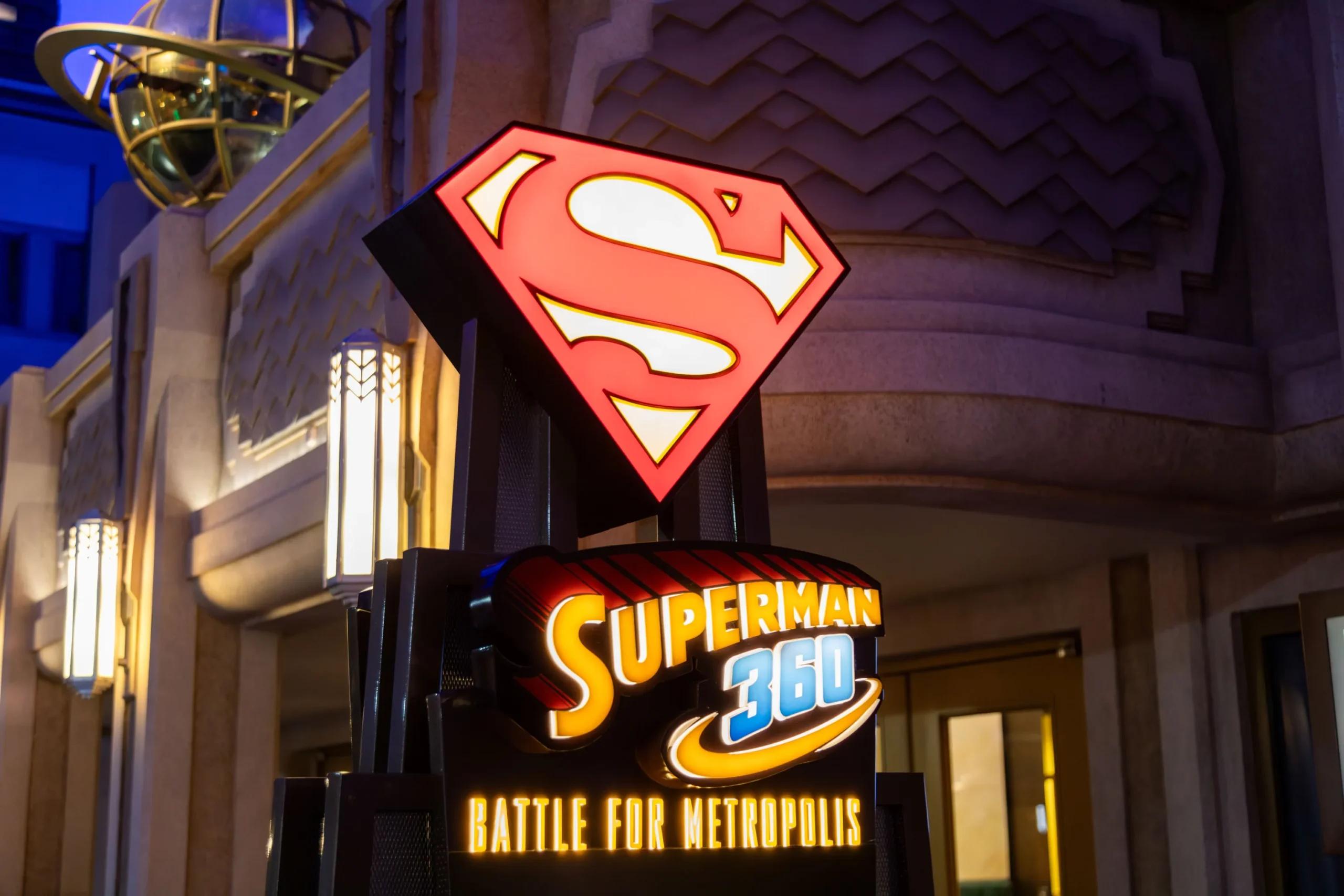 Superman of Warner Bros World Abu Dhabi indoor theme park Superman of Warner Bros World Abu Dhabi indoor theme park